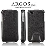 SGP アイフォン 4 / 4S ケース Argos 【 BLACK 】 本革 フリップタイプ for Apple iPhone 4 / 4S