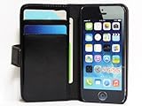 【全6色】 iPhone 5/5S 革/横開き/手帳型/カード収納/スタンド仕様 高級 高品質 ケース/カバー (ブラック) 【styles】