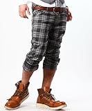 (メンズスタイル) MENZ-STYLE メンズ 七分丈 7分丈 ブラック グレー チェックシルエットクロップドパンツ