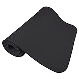 MRG ヨガマット グレー 厚さ10mm 収納バンド & ケース 付き クッション トレーニン...