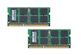 BUFFALO ノートPC用増設メモリ PC3-8500(DDR3-1066) 4GB×2枚組 D3N1066-4GX2/E