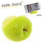 各種 スマートフォン 対応 食品サンプル スマホ スタンド (青リンゴ/横)