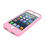 iBUFFALO iPhone 5専用【ぷっくりとしたハート型が可愛い】女性向けシリコンケース 液晶保護フィルム付 ピンク BSIP12PCSJPK