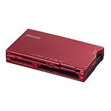 iBUFFALO カードリーダー/ライター レッド RED 赤 2倍速 USB2.0バスパワーモデル BSCR06U2RD