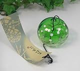 ぎやまん風鈴　カスミソウ/かすみ草　R-92　会津喜多方オリジナル（手づくり、手描き品）