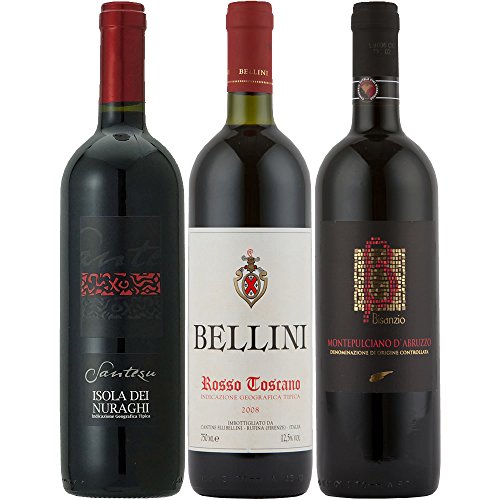 【Amazonバイヤー厳選】お気軽イタリアン 赤ワイン 飲み比べ 750ml×3本セット