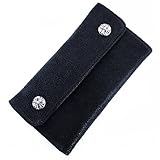 クロムハーツ CHROME HEARTS　ウェーブ・ウォレット ブラック　黒 デストロイレザー　財布