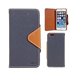 iPhone6 ケース 手帳型 カバー iPhone 6 / 4.7 インチ CELLTO / スタンド 機能 / ストラップホール / カードホルダー 付き / ダイアリー / ネイビー / ブラウン