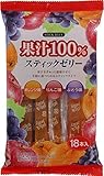 リボン 18本 果汁100%スティックゼリー 18本×12袋