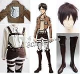 ｢送料無料！｣豪華版！コスプレ衣装+靴＋ウィッグ★☆ 進撃の巨人（しんげきのきょじん） attack on titan　エレン・イェーガー［オーダーサイズ製作可能］高品質!!