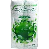 エリエールトイレットティシュー（トイレットペーパー）リーフプリント　ダブル １２ロール【5個セット】