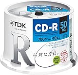 TDK データ用CD-R 700MB 48倍速対応 ホワイトワイドプリンタブル 50枚スピンド...