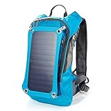 koolertron 6.5W ソーラーパネルで発電する鞄　リュック　ソーラバックパック　ザック　ライディング/出張/旅行 鞄を持っているだけでスマホやタブレットを充電可能 (ブルー)