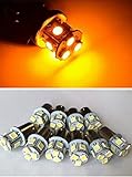 (ライティーン)lighteen 8連 24v LED S25 5050 SMD シングル セット (色・個数 選択可) アンバー 10個