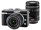 OLYMPUS マイクロ一眼 PEN E-PL1ダブルズームキット ブラック E-PL1 TLMK BLK
