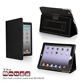 Snugg iPad3 レザーケースカバー フリップスタンド ブラック