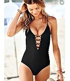 正規品 Victoria's Secret（ヴィクトリア・シークレット） BRAIDED ONE-PIECE ワンピース サイズ XS（日本サイズM相当）VS ビクトリアシークレット ヴィクシー PINK 海外正規品 水着 [並行輸入品] BRAIDED ONE-PIECE Black