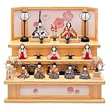 【雛人形】 真多呂 木目込み人形 ひな人形 三段飾 十人揃 秀花雛十人揃【2009年新作雛人形】