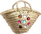 [ファティマモロッコ] カラフルストーンバスケット XS