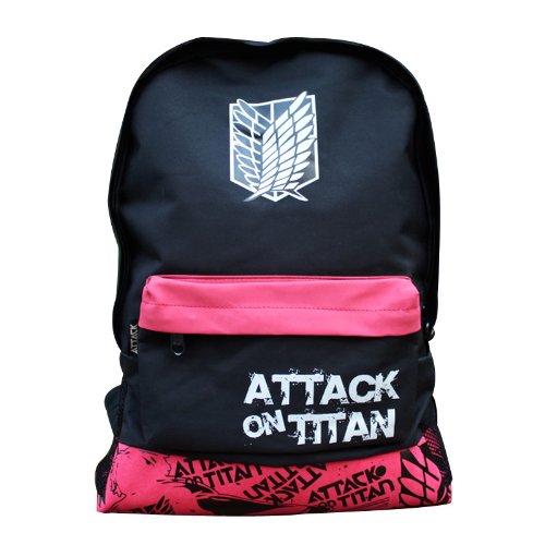 進撃の巨人 グッズ 調査兵団 エレン/ミカサ バッグ 鞄 コスブレ道具02 Ruleronline バッジ付き