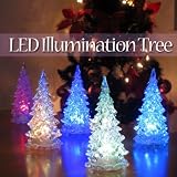 レインボーイルミネーション ミニクリスマスツリーLEDライト お得な3個セット