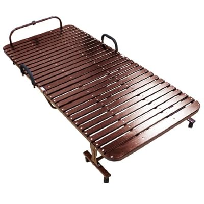 タンスのゲン 折りたたみベッド 桐すのこベッド シングル ギッシリ31枚 エコ塗装 Orion オリオン ブラウン 68190003 B1