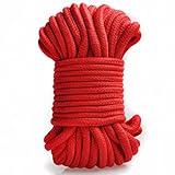 LUOOV SM 拘束 ロープ 縄 10ｍ 柔らかいロープ (赤い)