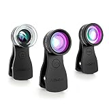 Mpow Clip-On レンズ 3点セット (魚眼、マクロ、広角レンズ) スマートフォン対応...