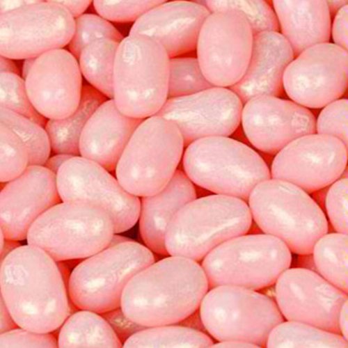 Jelly Belly Shimmer Pearlescent Jewel Pink Bubble Gum Jelly Beans 1LB Bag