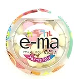 味覚糖   e-maのど飴容器カラフルフルーツチェンジ  33Gヨウキ×6袋