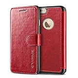 iPhone6 Plus レザーケース VERUS Dandy Layered Leather ブック タイプ 手帳型 PU レザー ケース for Apple iPhone 6 Plus 5.5 インチ 2014 ディープレッド + ブラック 【国内正規品】 保証書 兼 国内正規品証明書 付