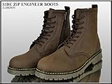 [VAMP]MENS/メンズ/ファツションシューズ/8HOLE/サイドZIP/ｴﾝｼﾞﾆｱ/ブーツ/BROWN/ブラウン/NO732