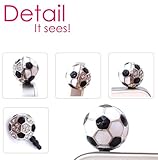 ■サッカーボール!キラキラスワロフスキークリスタル付 (アソシエーション・フットボール/soccer)ボール!上にちょこんと可愛く乗るイヤフォンジャックアクセサリー!サッカー選手・ワールドカップ関係者に大人気!プラグアプリ!