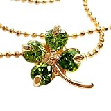 新作 クローバー ネックレス ゴールドカラー 幸運の象徴 