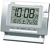 PYXIS (ピクシス) 目覚し時計 電波時計 電子音アラーム 温度表示 湿度表示 NQ501S