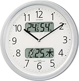 CITIZEN (シチズン) カレンダー表示付き電波掛時計 ネムリーナカレンダーM01 シルバーメタリック色 4FYA01-019