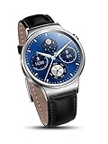 【日本正規代理店品】HUAWEI WATCH W1 CLASSIC LEATHER MERCURY(通話/メッセージ/SNS/連絡先/マイク内蔵(Google Now, SNS音声返信)/フィットネス& 健康管理機能)シルバー(バンド : ブラックレザー)  MERCURY-G00
