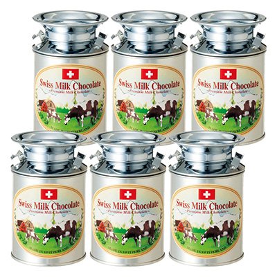 スイス ミルク缶チョコ1缶(スイス土産・海外土産）