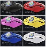 POWER BALANCE パワーバランスリストバンド 海外版（カラー6色）/電磁ホログラム効果でボディーバランス向上 サーフィン用品 トレーニング サプリメント アクセサリー Mサイズ クリア/ホワイト