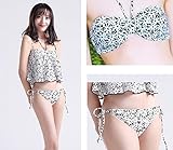 [kapua] 花柄 トップス 付き バンドゥー ビキニ 水着 ３点 セット スイム ウエアー レディース