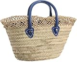 [ファティマモロッコ] エナメルハンドル ボーダー柄 バスケット S