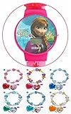 Disney(ディズニー) アナと雪の女王 キラキラ ウォッチ キッズ 子供用 腕時計 女王ブレスレット付 (a:アナ)