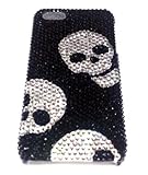 ドクロモチーフ iphone5 ケース スカル 髑髏 ラインストーン (透明保護フィルム付きのオリジナルセット) iphone5 ケース