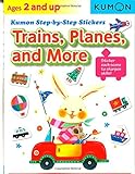Trains, Planes, and More (Kumon Step-By-Step Stickers)