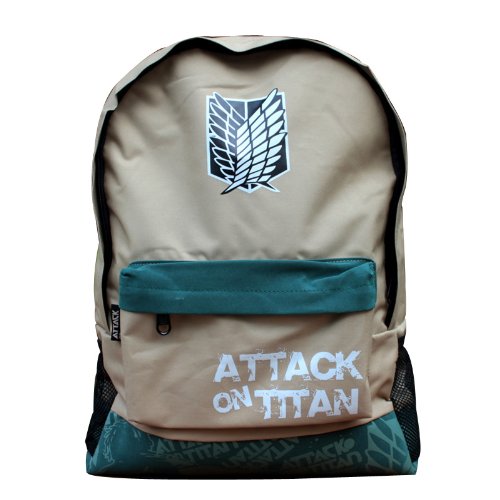 進撃の巨人 グッズ 調査兵団 エレン/ミカサ バッグ 鞄 コスブレ道具01 Ruleronline バッジ付き