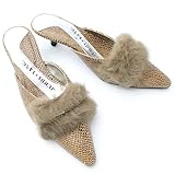 JERRY YANG[ジェリー　ヤン]　ファー&ラインストーン　パーティーミュール