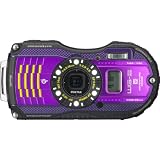 PENTAX 防水デジタルカメラ PENTAX WG-3GPS パープル 1cmマクロ マクロスタンド付属 電子コンパス サブLCD Qi規格 PENTAX WG-3GPSPU