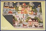 ゴブラン織クリスマスランチョンマット(ホワイトクリスマス)