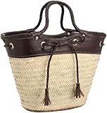 [ファティマモロッコ] レザーリボンバスケット