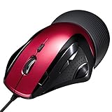 サンワサプライ エルゴレーザーマウス レッド MA-LS24R